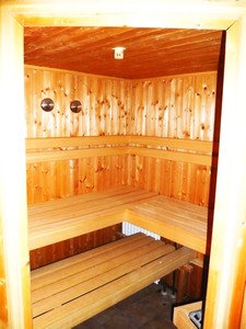 In der Saunakabine